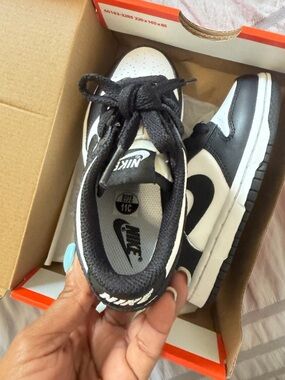 Nike Kids Black and White Low-Top Sneakers